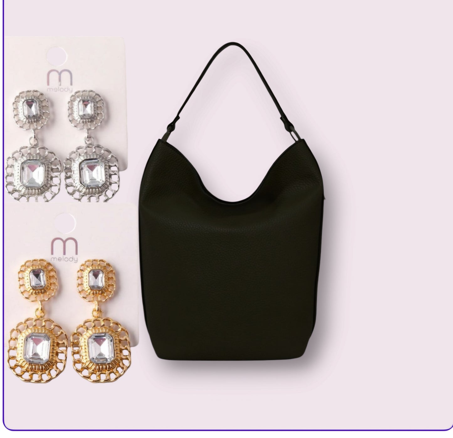 Women's Fashion Gold & Silver Stone Earrings
