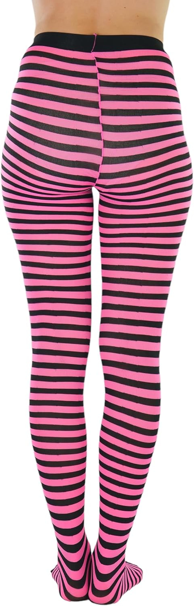 Women’S Opaque Hosiery Thin Striped Thigh High Long Stocking