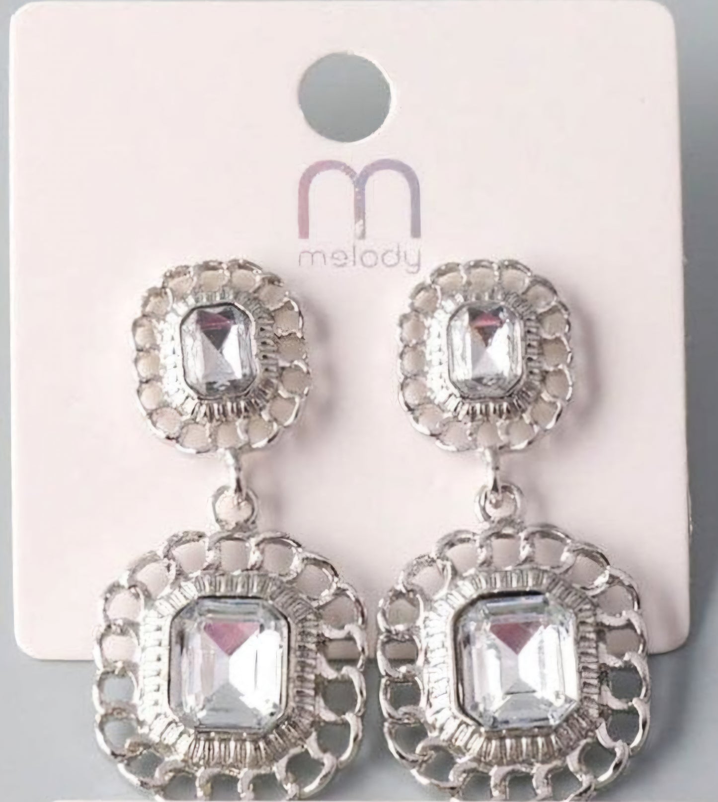 Women's Fashion Gold & Silver Stone Earrings