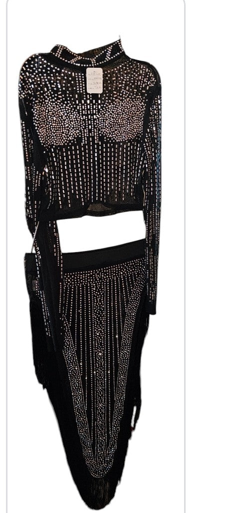 Elegant Bling 2 PC Skirt Set-1 left
