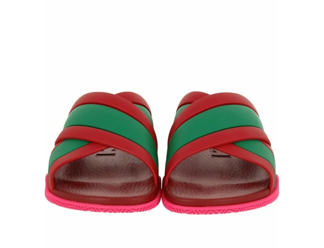 Gucci Web Accent Rubber Sandals w/ Tags