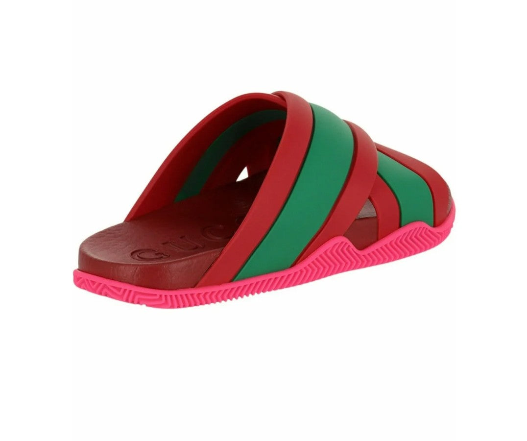Gucci Web Accent Rubber Sandals w/ Tags
