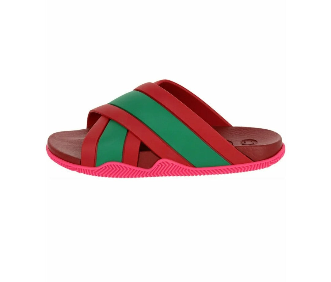Gucci Web Accent Rubber Sandals w/ Tags