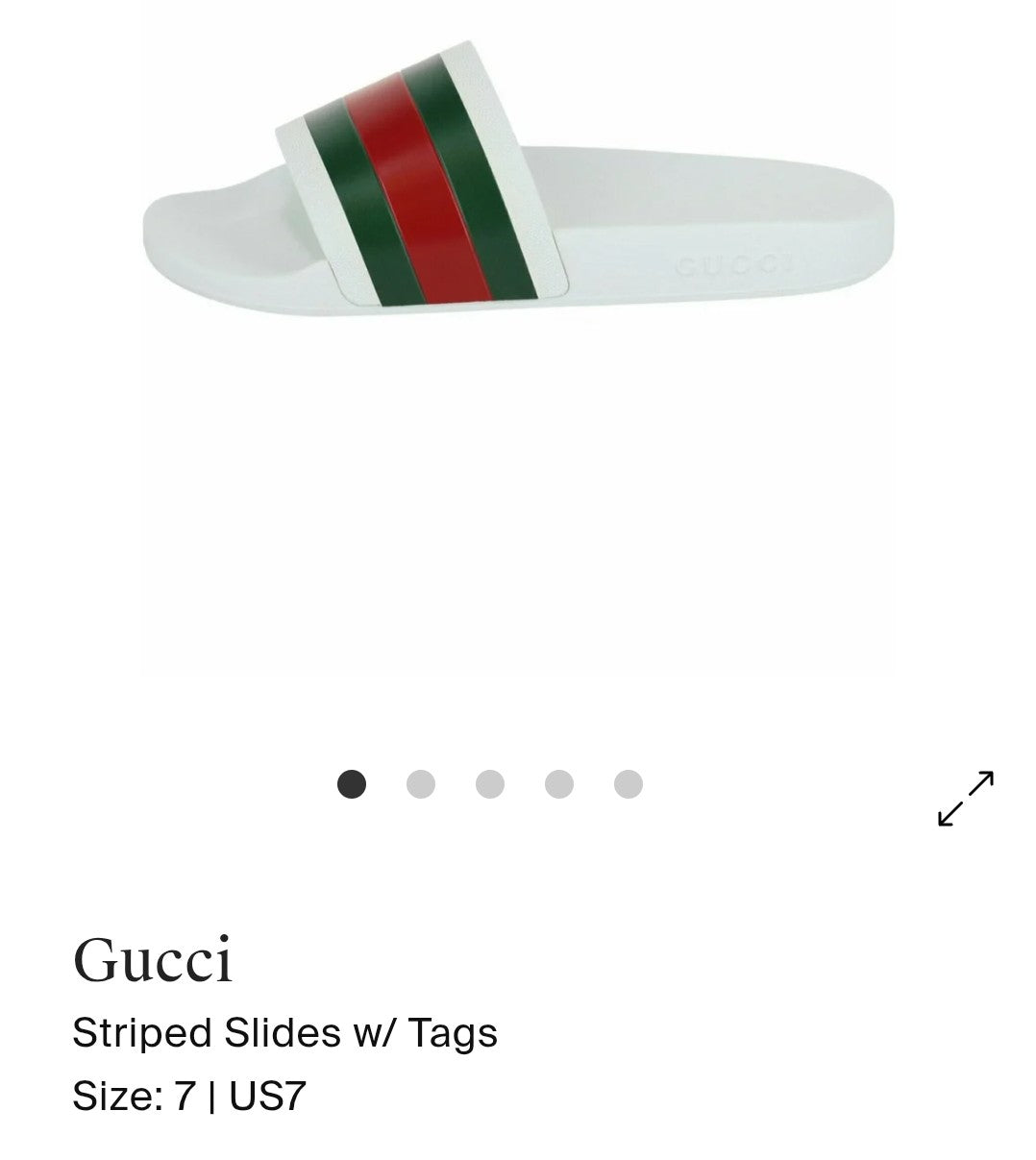 Gucci Striped Slides w/ Tags