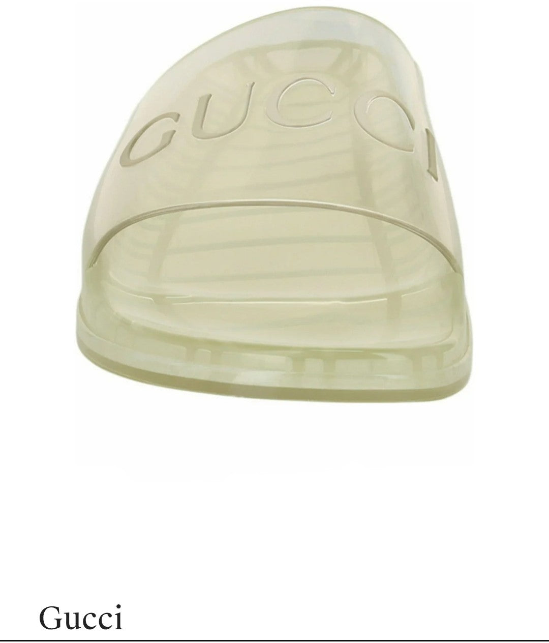 Gucci Clear Rubber Slides w/ Tags