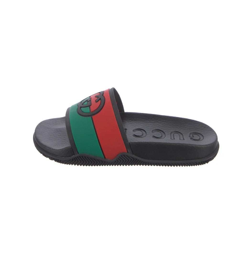Gucci Rubber Colorblock Pattern Slides